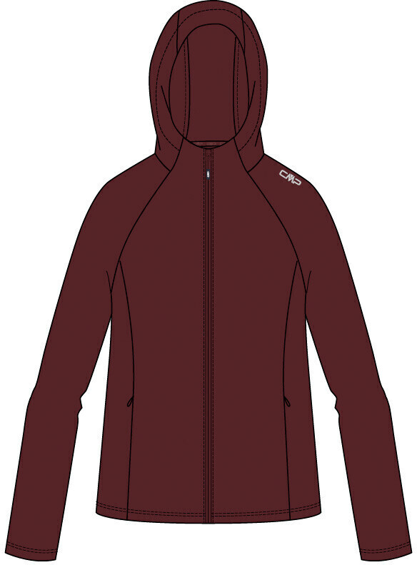 CMP Women's 4-Way Stretch Full Zipper Hooded Sweatshirt (32C8386) plum