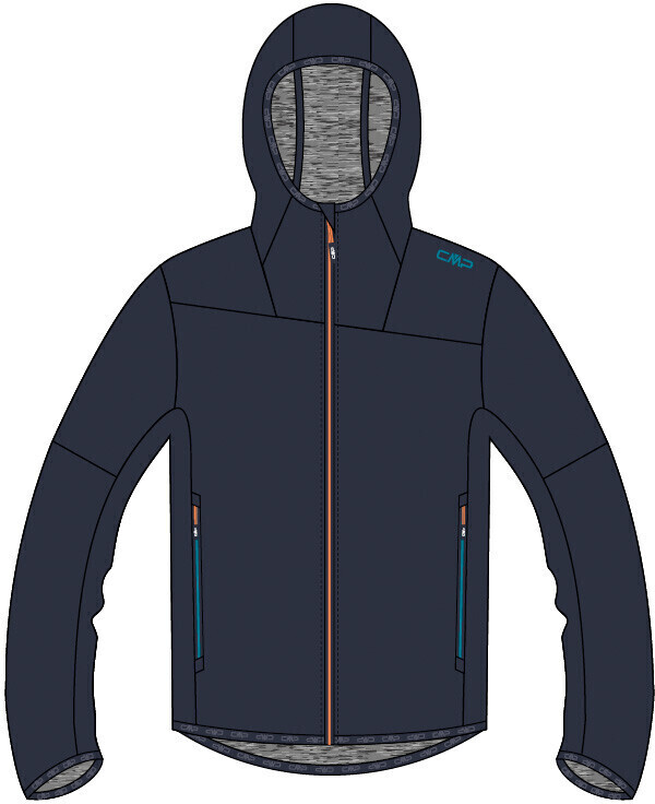 CMP Man Jacket Hybrid Fix Hood (33L6607) antracite-reef