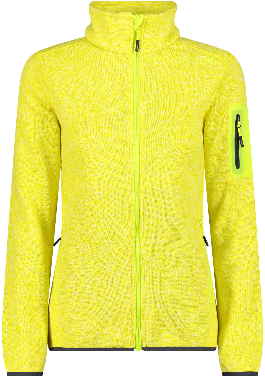 CMP Knitted Melange Fleece Jacket (3H14746) limone-bianco