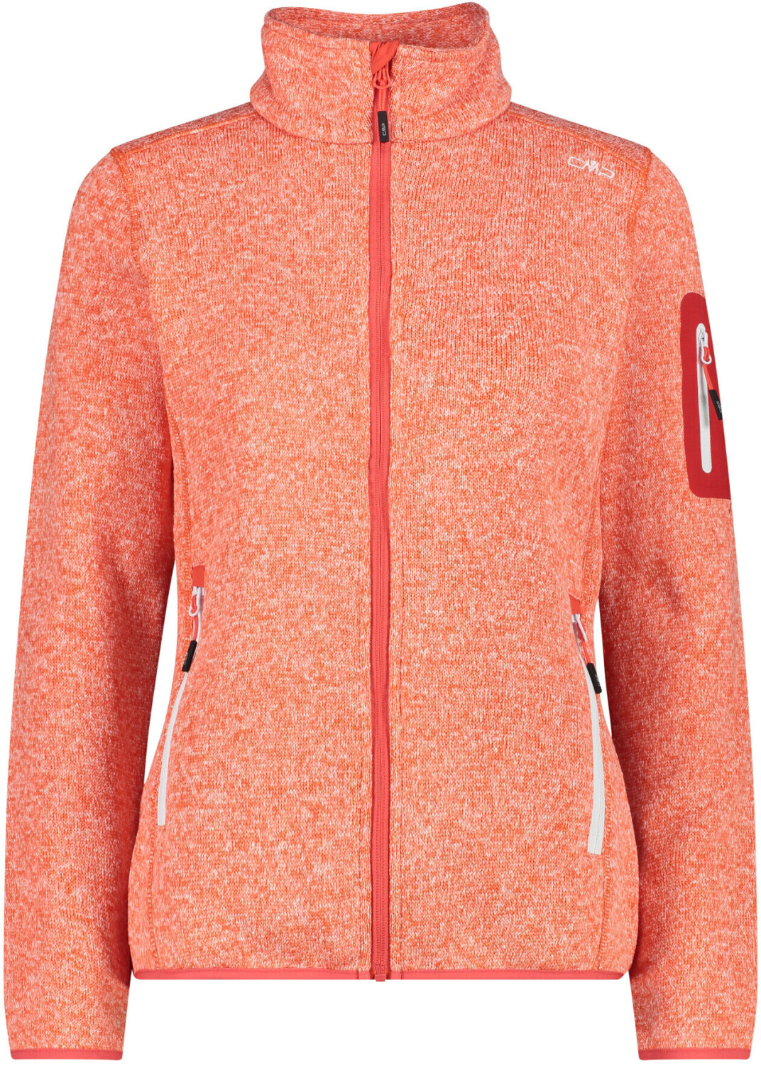 CMP Fleece Jacket Knit-Tech Melange (3H14746) campari-bianco