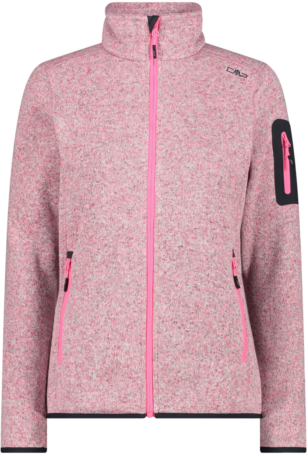 Buy CMP Fleece Jacket Knit-Tech Melange (3H14746) pink fluo-bianco from  £34.99 (Today) – Best Deals on | Übergangsjacken