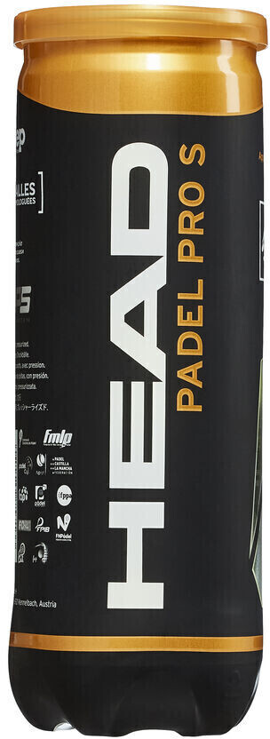 Tube de 3 Balles Padel Head Pro : Achat Padel Head Pro au meilleur prix
