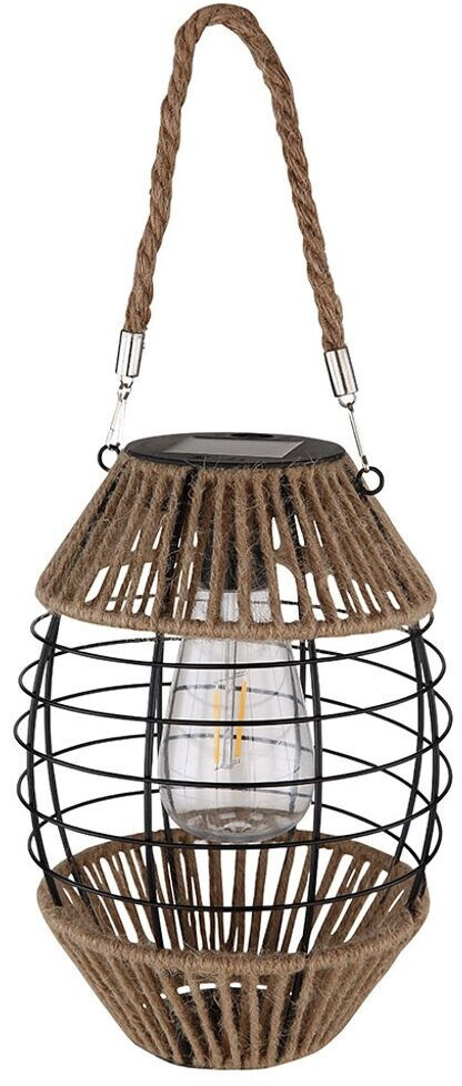 ETC Shop Solar lantern hemp LED warm white DxH 16.5x40.5cm