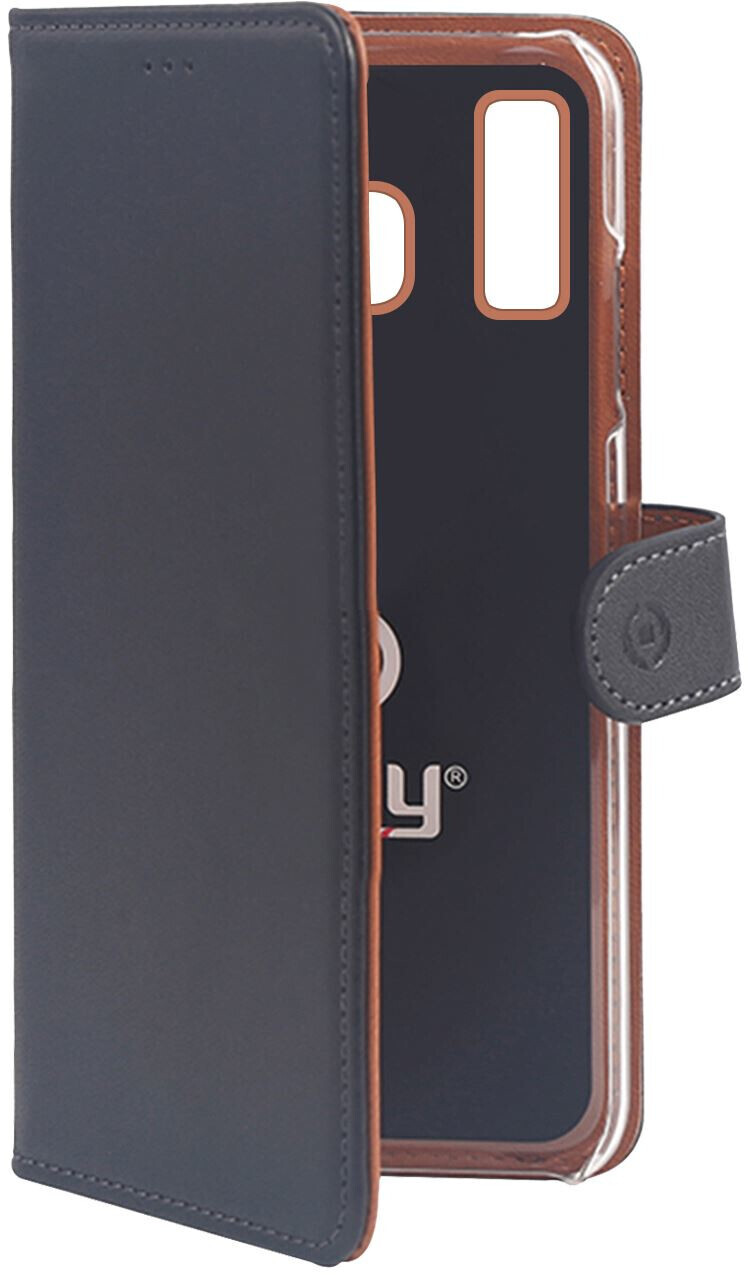 Custodia A Libro Celly-Wally Per Samsung Galaxy A7 (2018) | Finta Pelle Con Chiusura Magnetica E Porta Carte