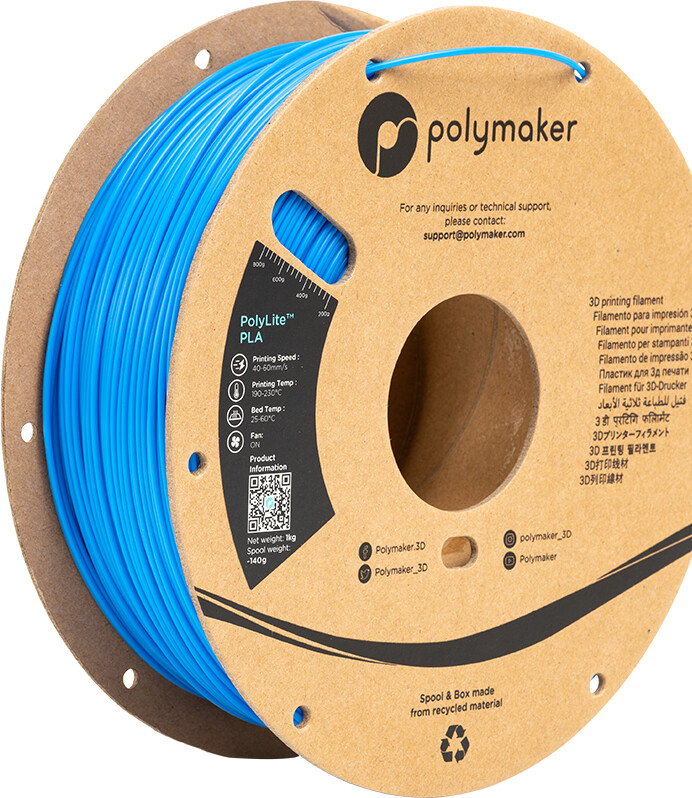 Polymaker PolyLite PLA Azure Blue - 1,75 mm / 1000 g