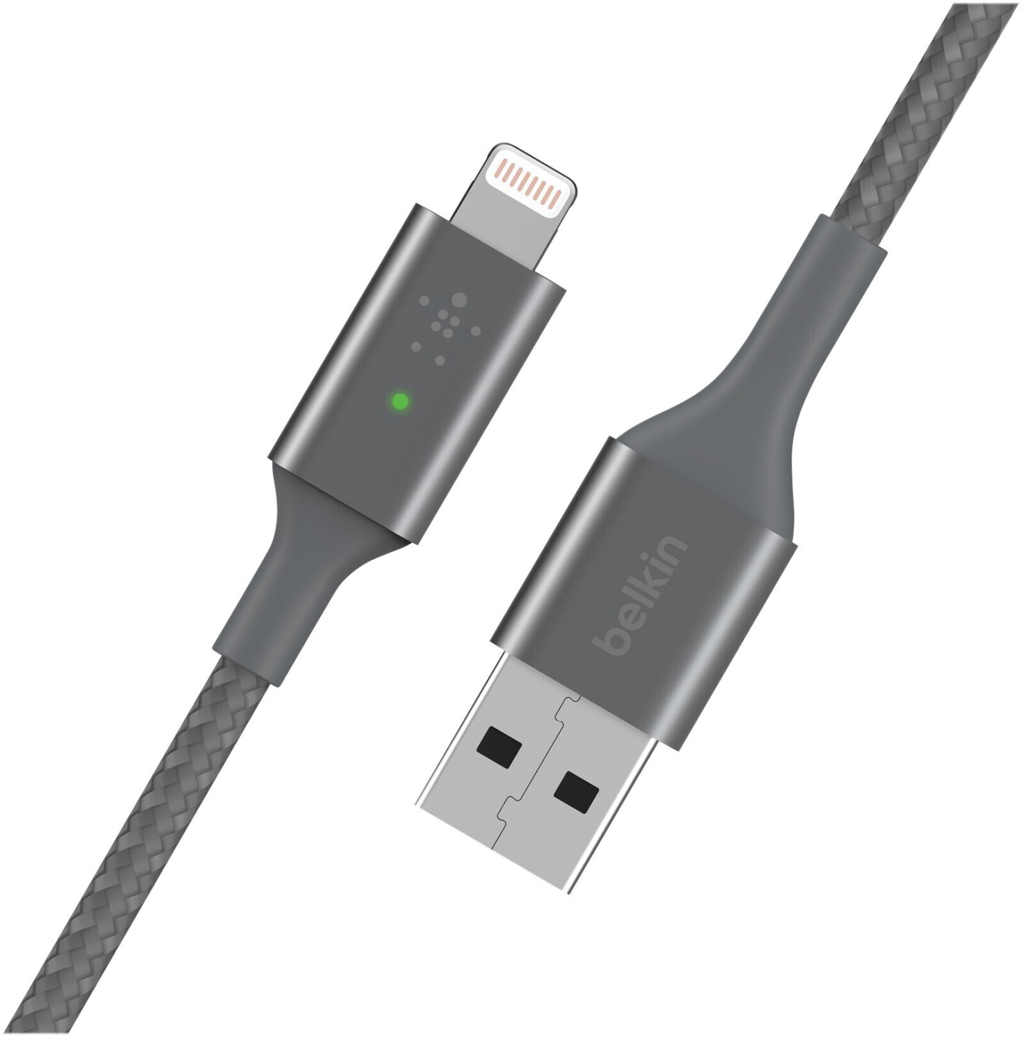 Belkin BoostCharge Smart LED Lightning/USB-A-Kabel 1,2m Grey