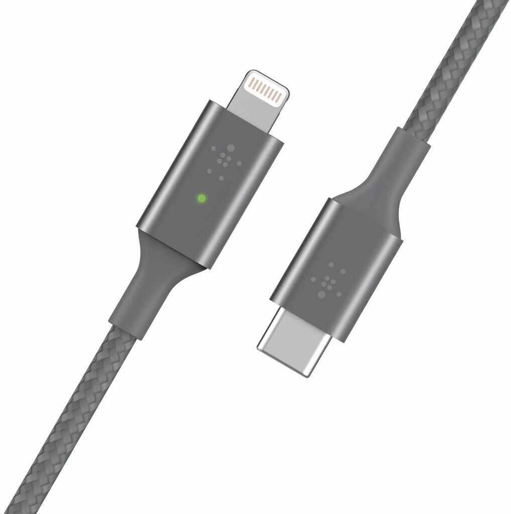 Belkin BoostCharge Smart LED Lightning/USB-C-Kabel 1,2m Grey