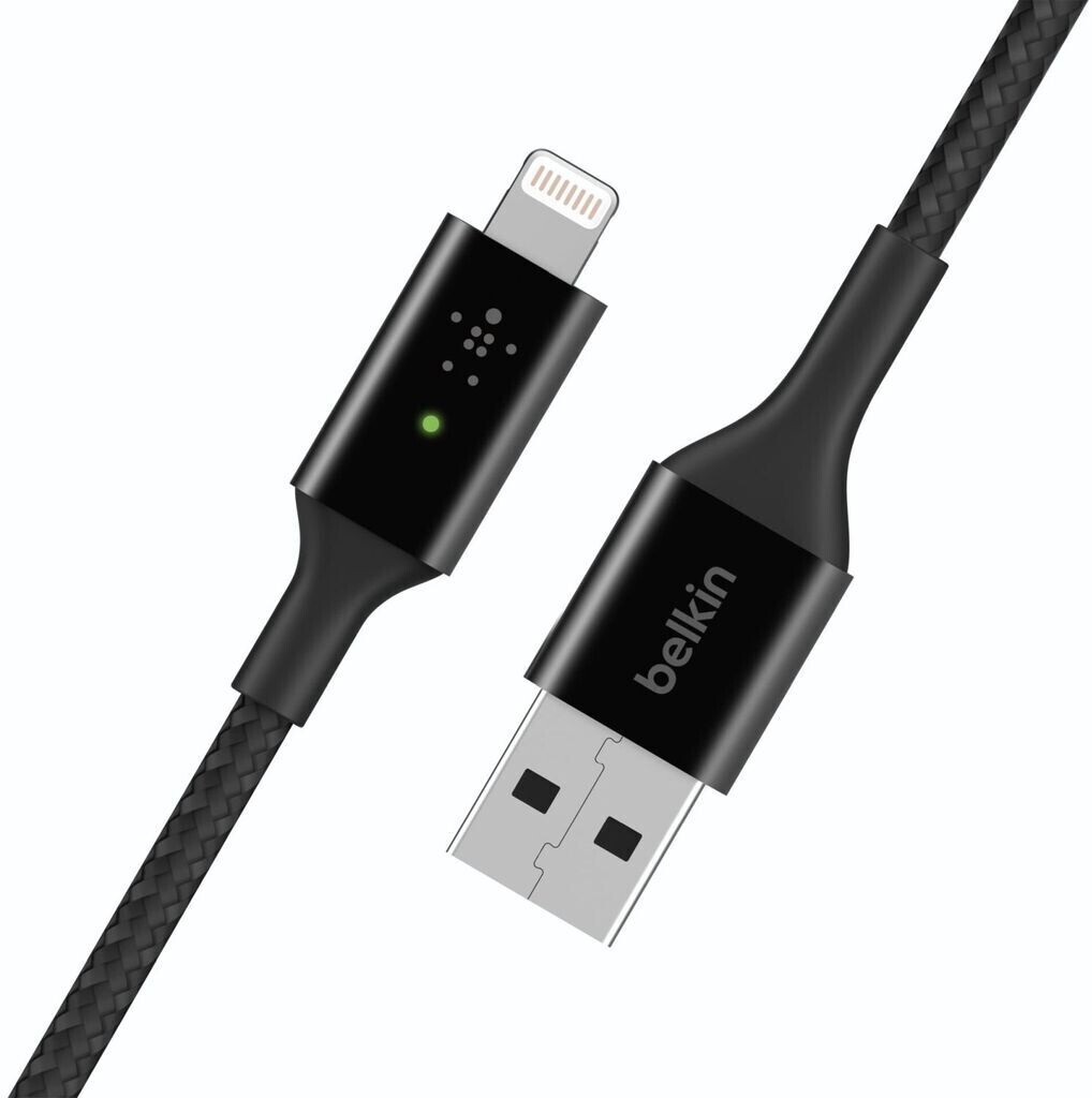 Belkin BoostCharge Smart LED Lightning/USB-C-Kabel 1,2m Black