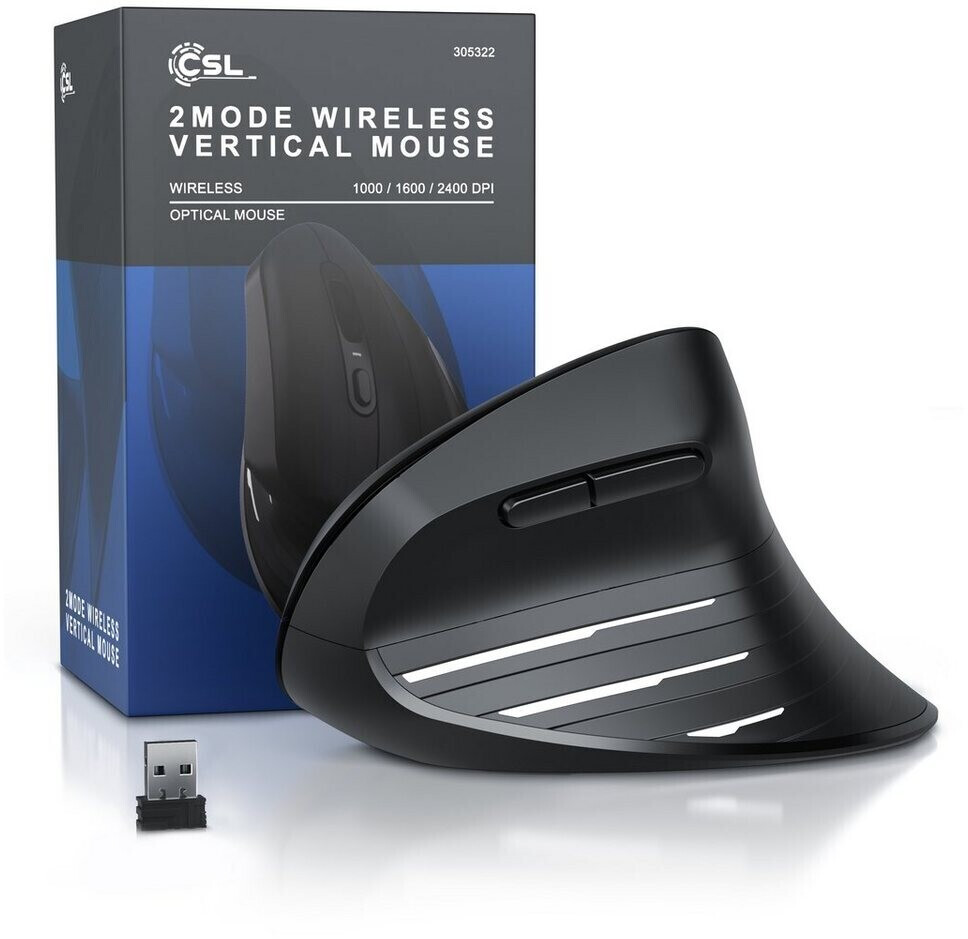 CSL optische kabellose Vertikal Maus - bei 2,4 Preisvergleich Ghz | ab & € 27,95 Bluetooth