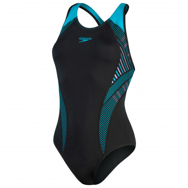 Speedo Women's Plastisol Laneback black/aquarium/miami lilac