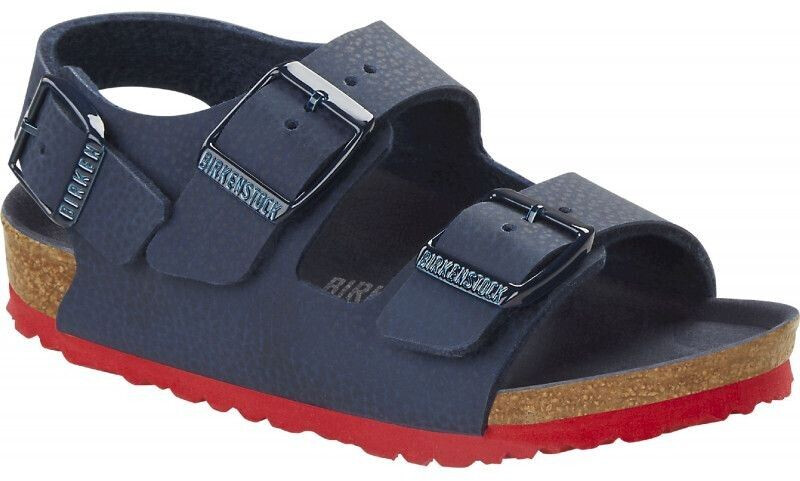 Birkenstock Milano Kids Birko-Flor (regular) desert soil blue red