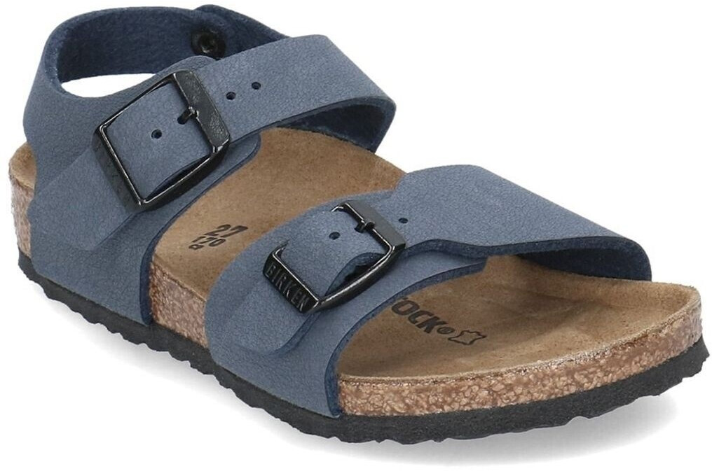 Birkenstock New York Kids Birko-Flor Nubuck (narrow) navy