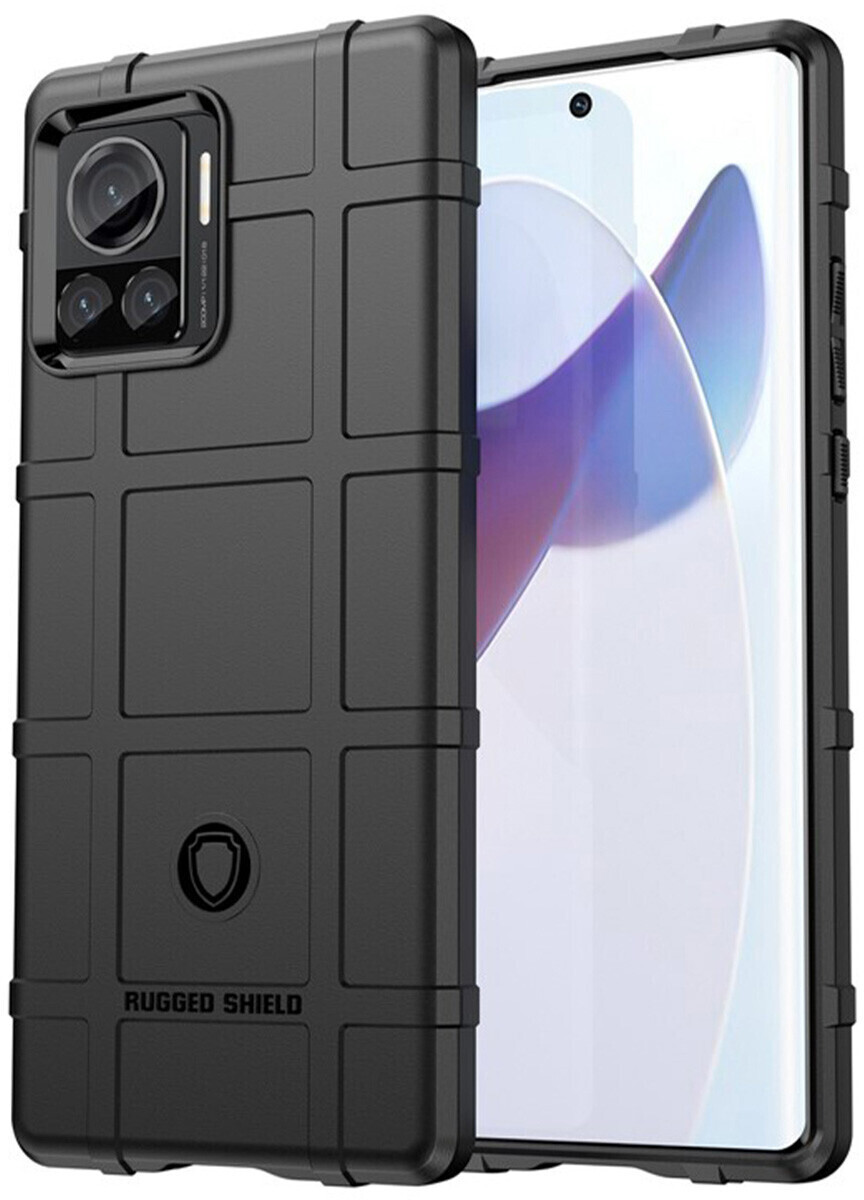 XINYEXIN Hülle Mit Ring-Ständer Für Motorola Edge 30 Ultra | Stoßfeste Schutzhülle Aus PC + TPU | Schwarz