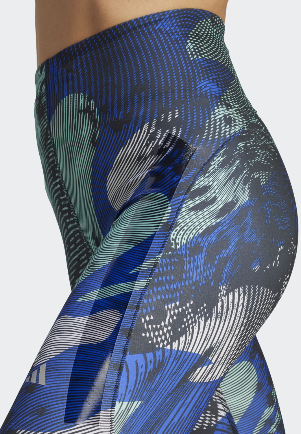 Adidas Adizero Running Allover Print 7 8 Leggings HR9587 black lucid blue ab 58 95 Preisvergleich bei idealo