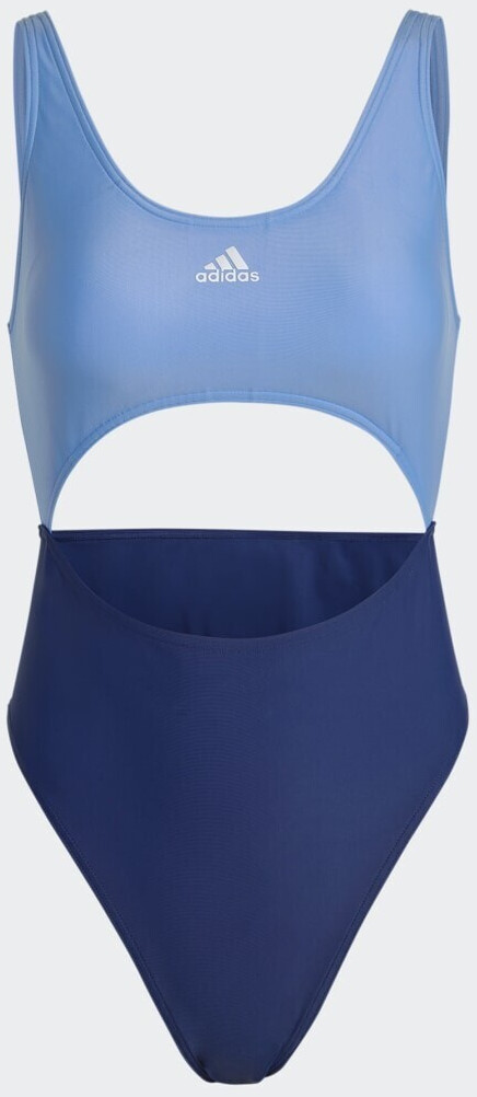 Photos - Swimwear Adidas Colorblock Swimsuit blue fusion/victory blue  (HS5315)
