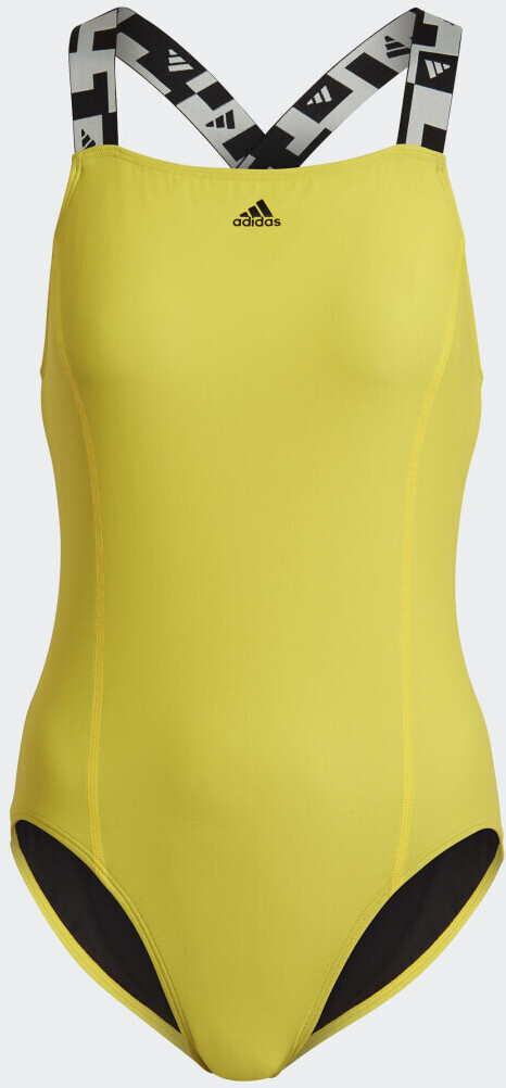Photos - Swimwear Adidas Tape Swimsuit impact yellow  (HD0876)
