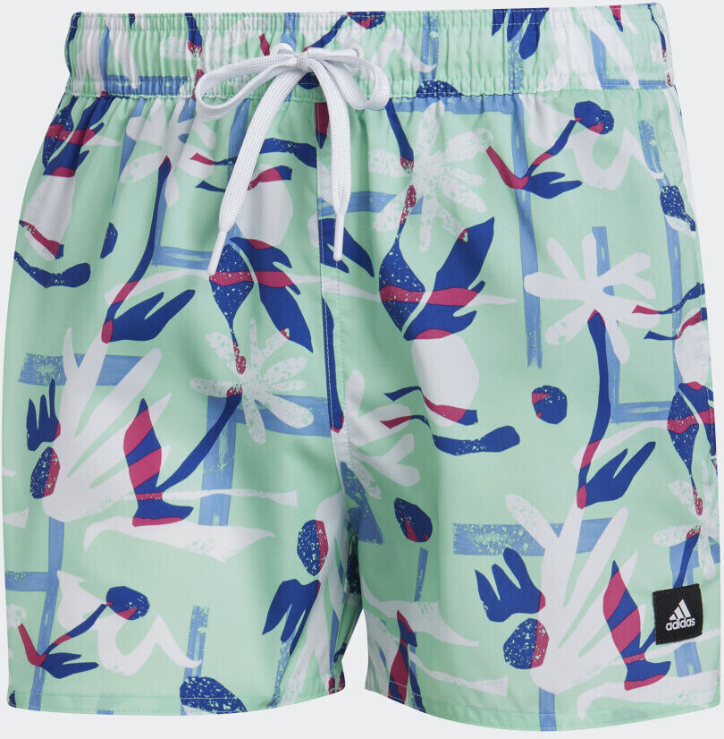 Photos - Swimwear Adidas Seasonal Floral CLX Very Short Length Swim Shorts pulse mint 