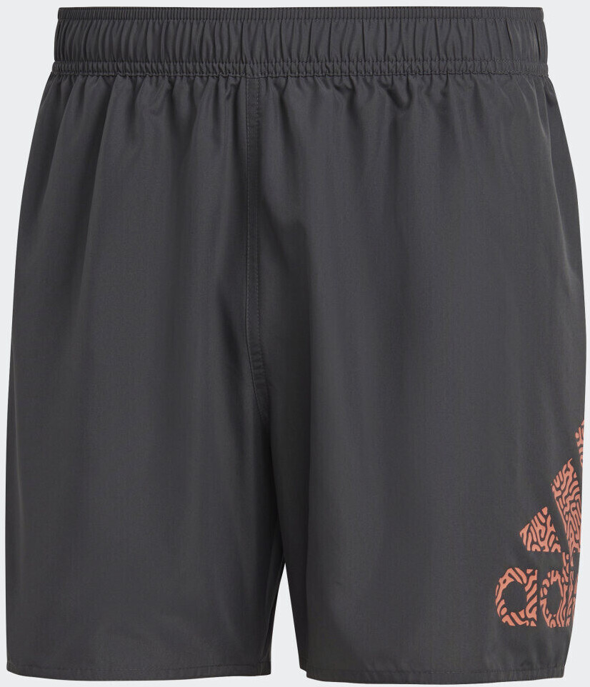 Photos - Swimwear Adidas CLX Short Length Swim Shorts grey six/coral fusion  (HT2131)