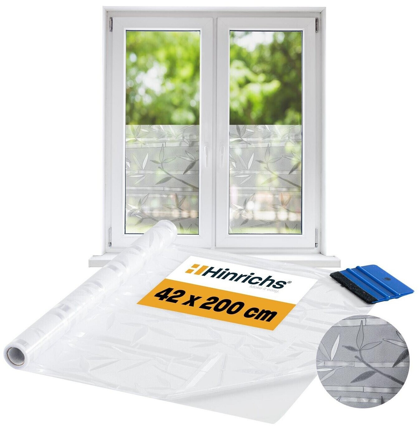 Hinrichs Fensterfolie Sichtschutzfolie 42x200cm (2518) ab 9,98