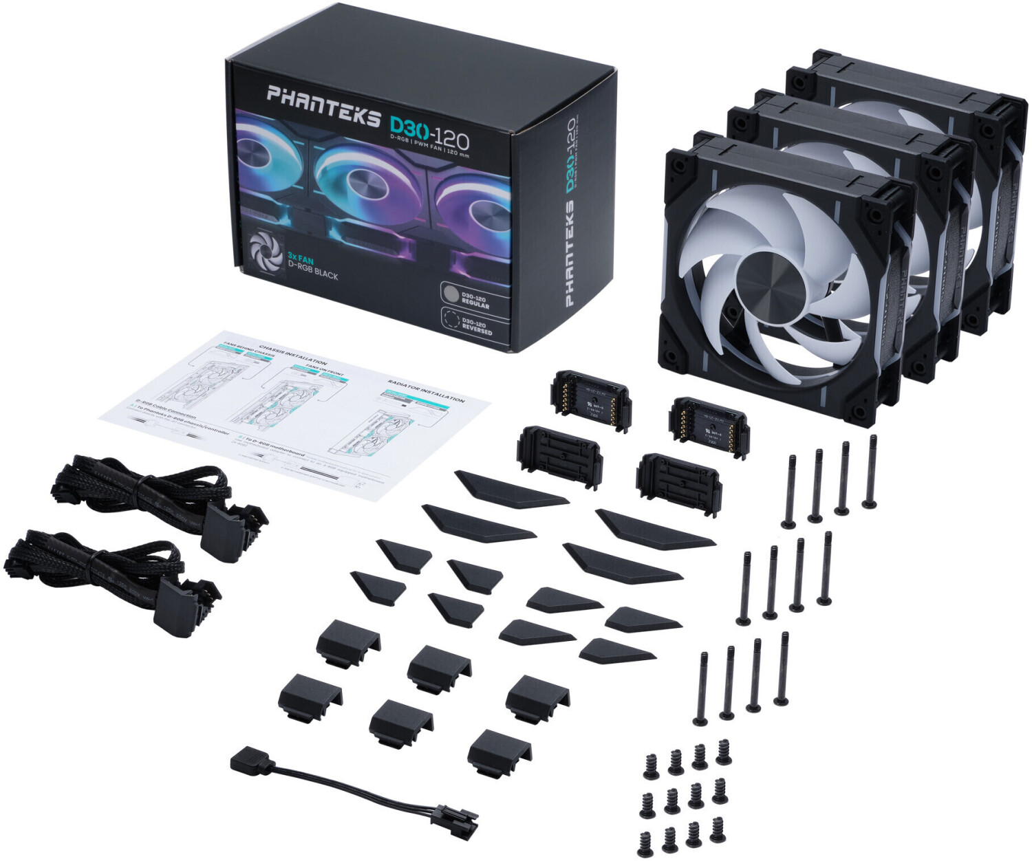 Phanteks PH-F120D30 Regular Black 120mm 3-pack