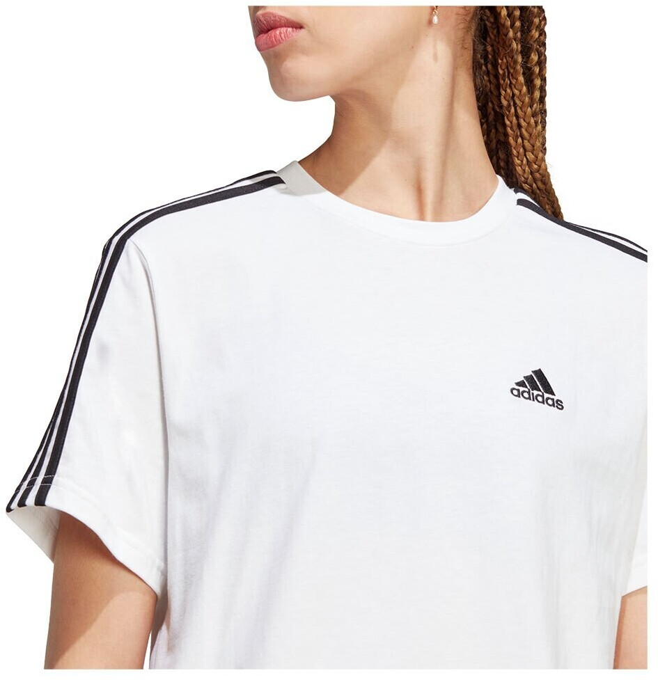 Jersey Crop-Top ab / € black Adidas Single bei | 14,89 Essentials (HR4915) Preisvergleich 3-Streifen white