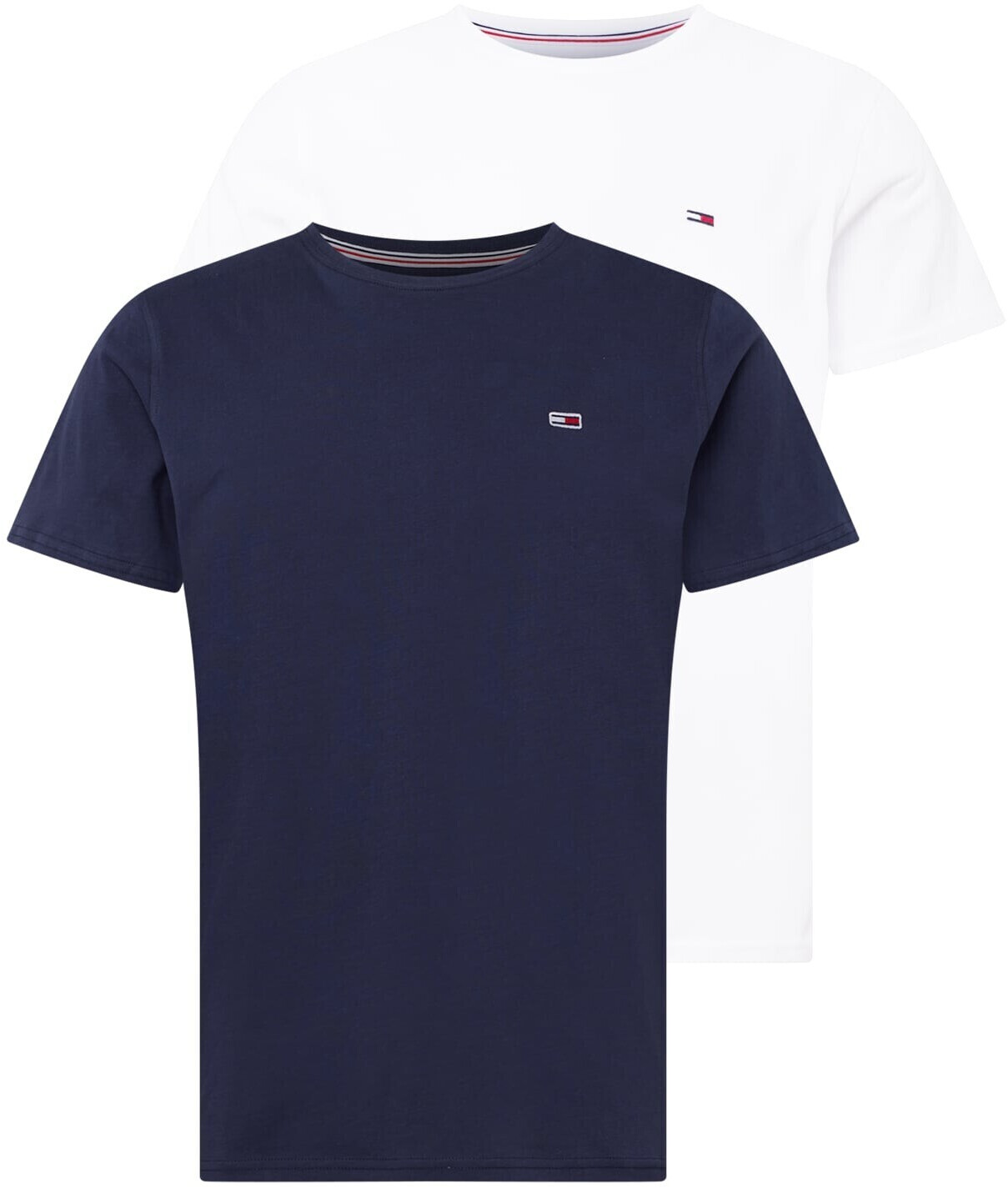Tommy Hilfiger 2-Pack Slim Short Sleeve Crew Neck T-Shirt (DM0DM15381-0X0) white/blue
