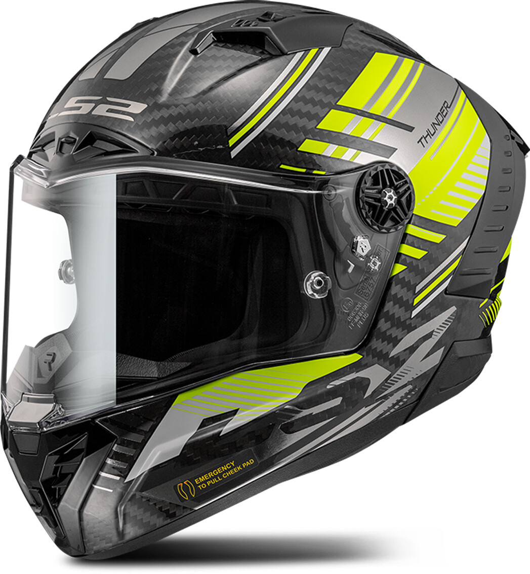 LS2 FF805 Thunder Carbon Volt noir/jaune