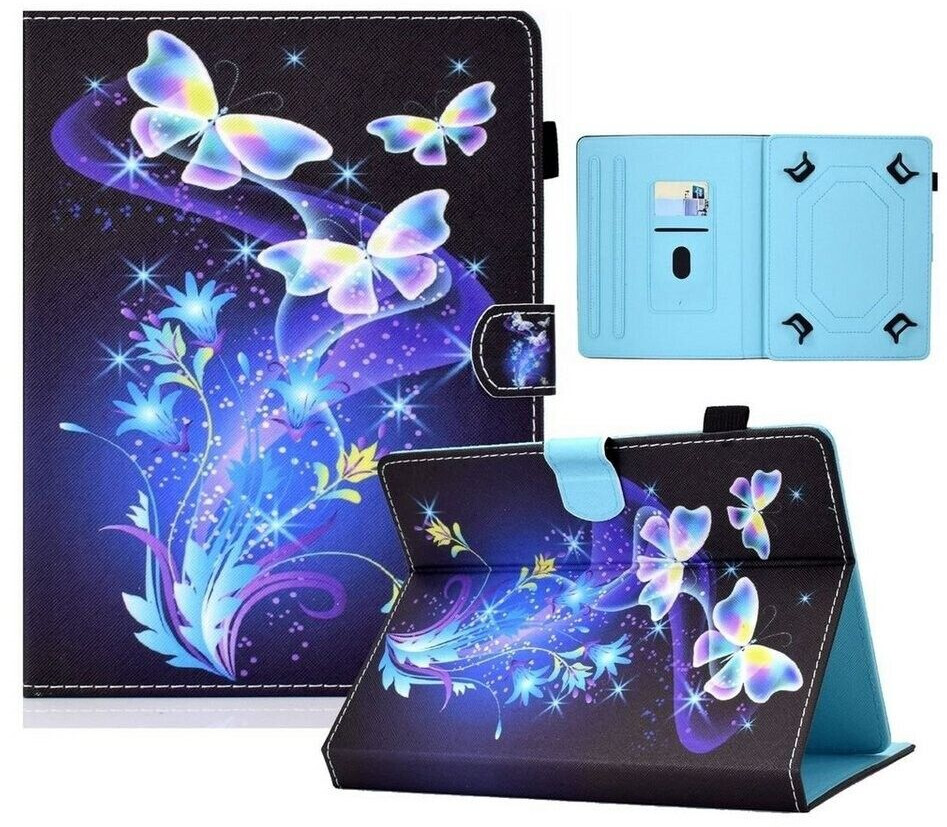 Vaitasy Hülle Für Lenovo Tab M10 Plus 3rd Gen 10.6 Zoll | Stoßfest Mit Standfunktion & Kartenfach | Schmetterling Design