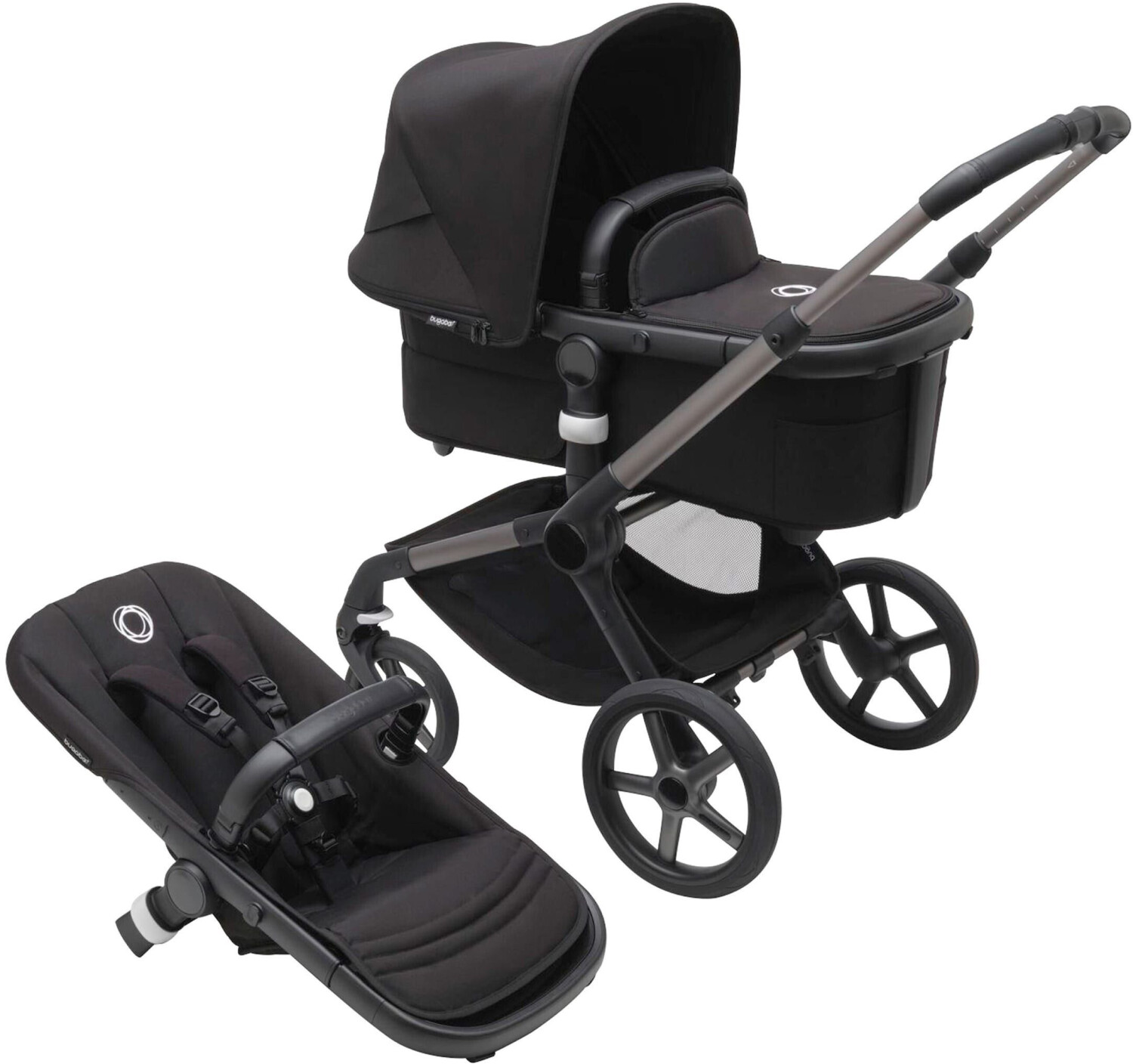 Bugaboo Fox 5 Kinderwagen mit Liegewanne und Sitz graphit mitternachtsschwarz ab 1.279 00 Preisvergleich bei idealo
