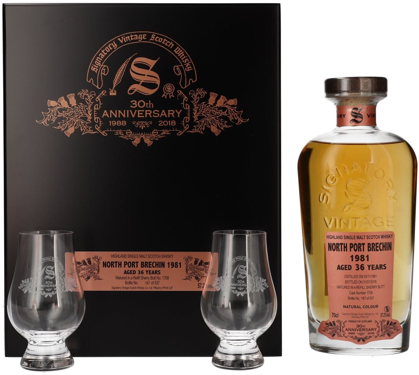 Signatory North Port Brechin 36 Years Old 30th Anniversary 1981 0.7l 57.2%