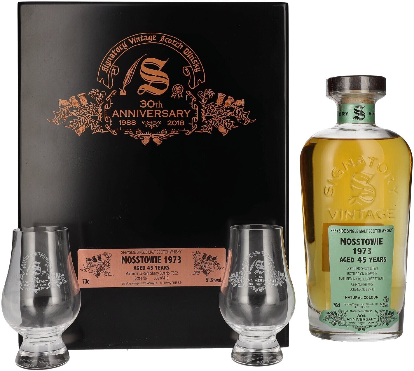 Signatory Vintage Mosstowie 45 Years Old 30th Anniversary 1973 0.7l 51.6%