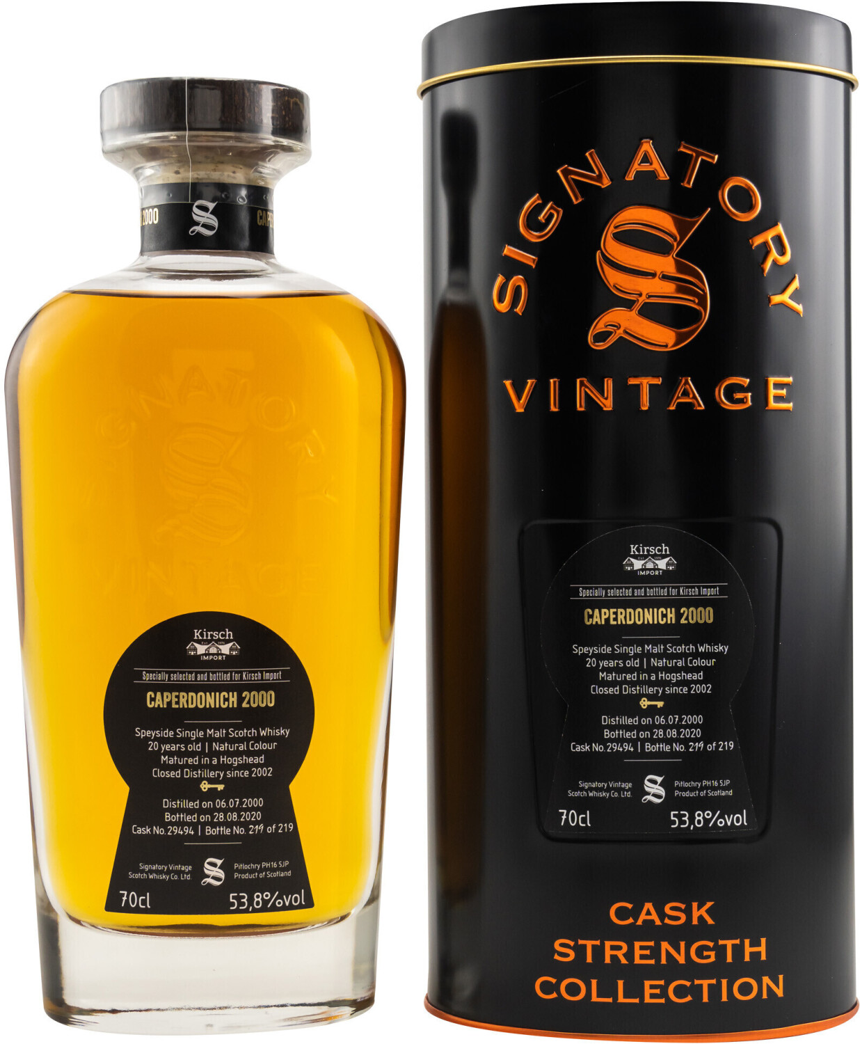 Signatory Vintage Caperdonich 20 Years Old Cask Strength 2000 0.7l 53.8%