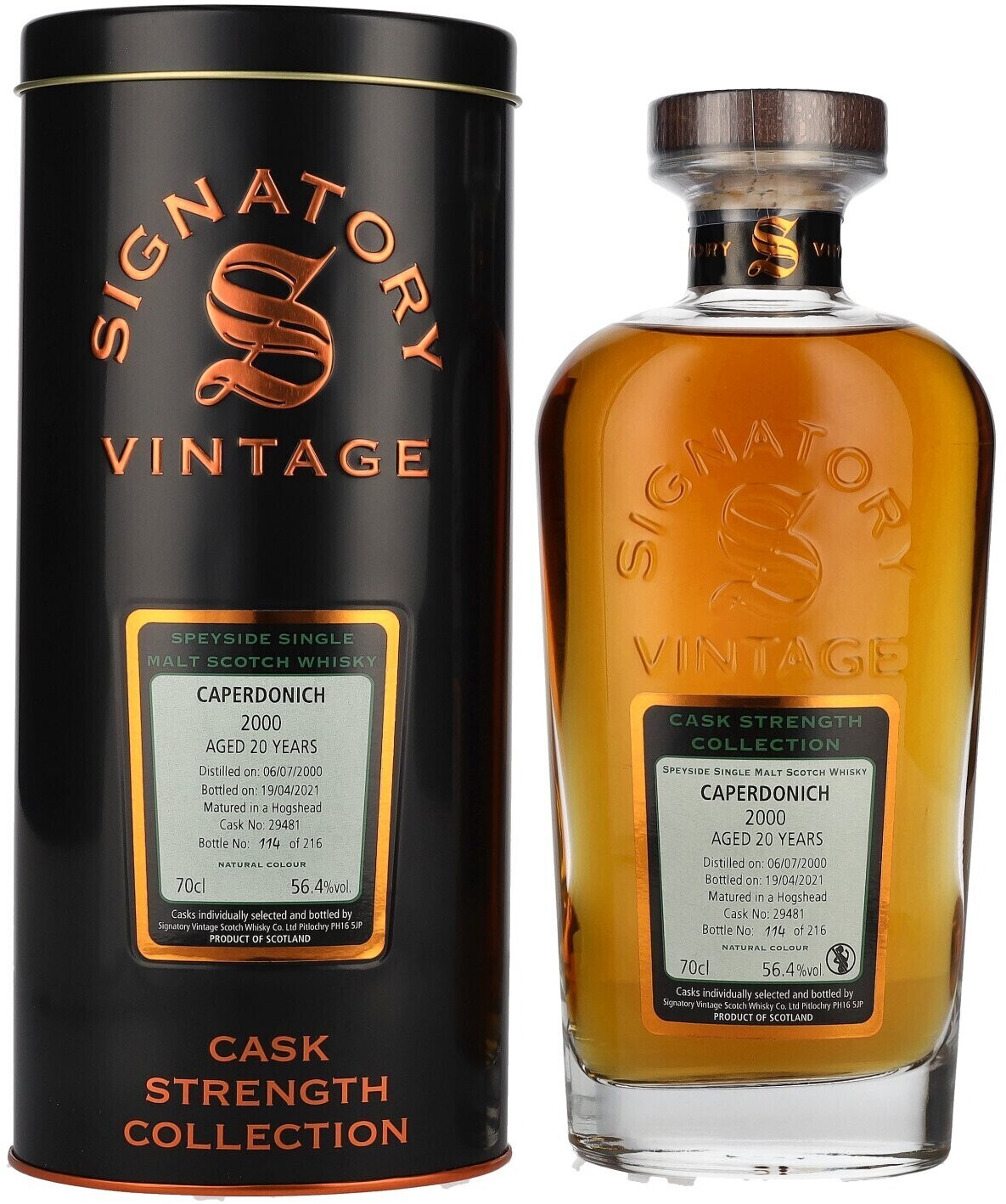 Signatory Vintage Caperdonich 20 Years Old Cask Strength 2000 0.7l 56.4%