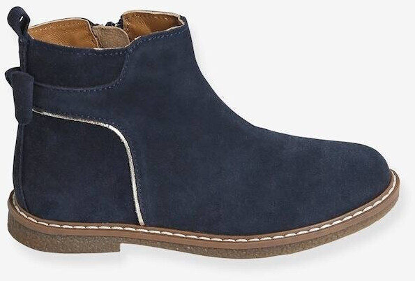Vertbaudet Leather Boots For Girls dark blue