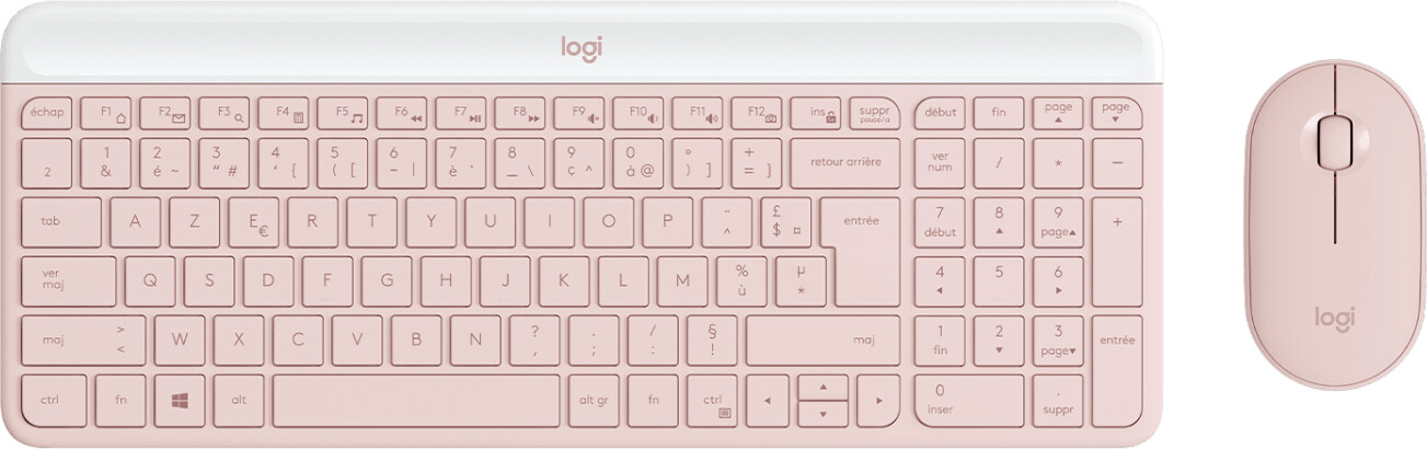 Logitech Slim sans fil Combo MK470 (rose)(FR)