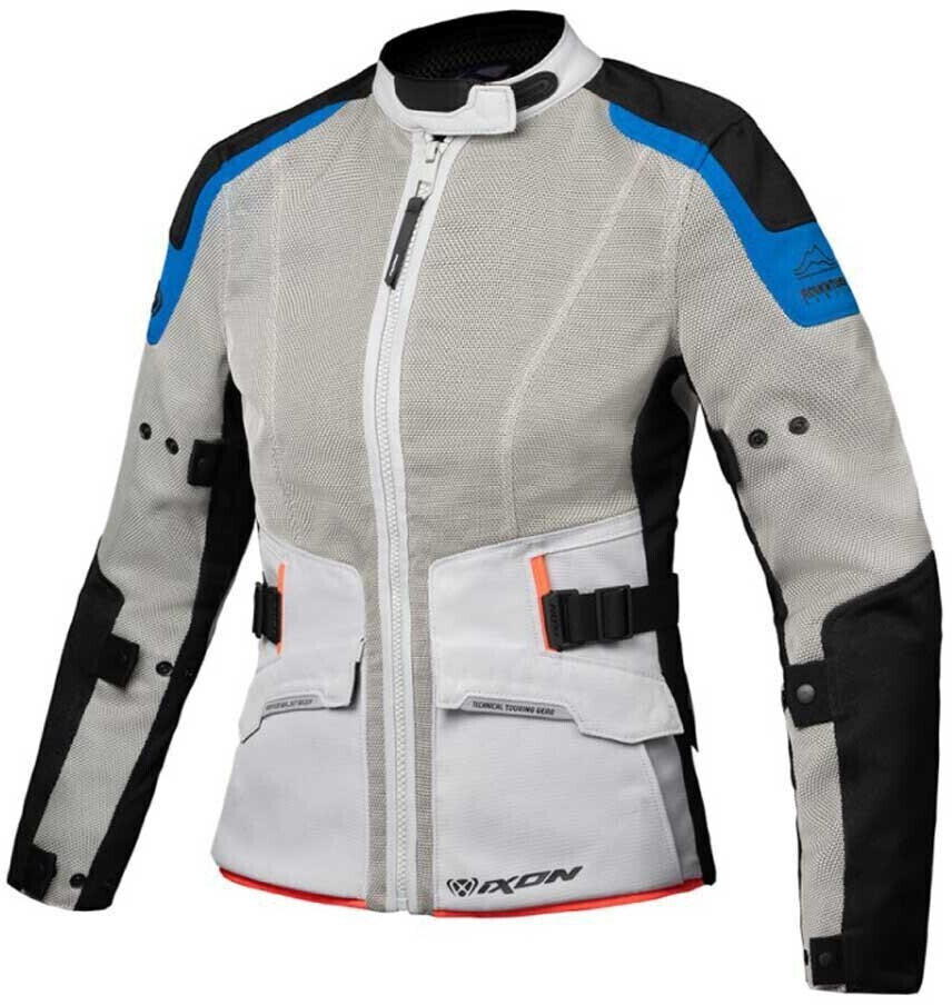 IXON Blouson M-Njord gris clair/noir/bleu