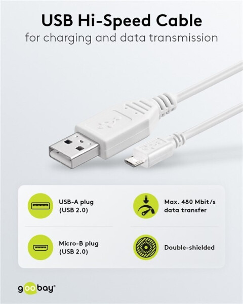Goobay USB-A > Micro-USB Hi-Speed Kabel 1,8 m, Bild 5