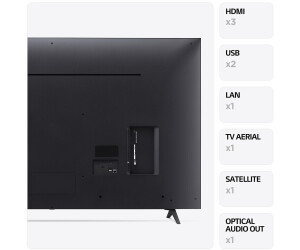 TV LED 75  LG 75UR80006LJ, UHD 4K, Inteligente α5 4K Gen6, Smart TV,  DVB-T2 (H.265), Azul Ceniza