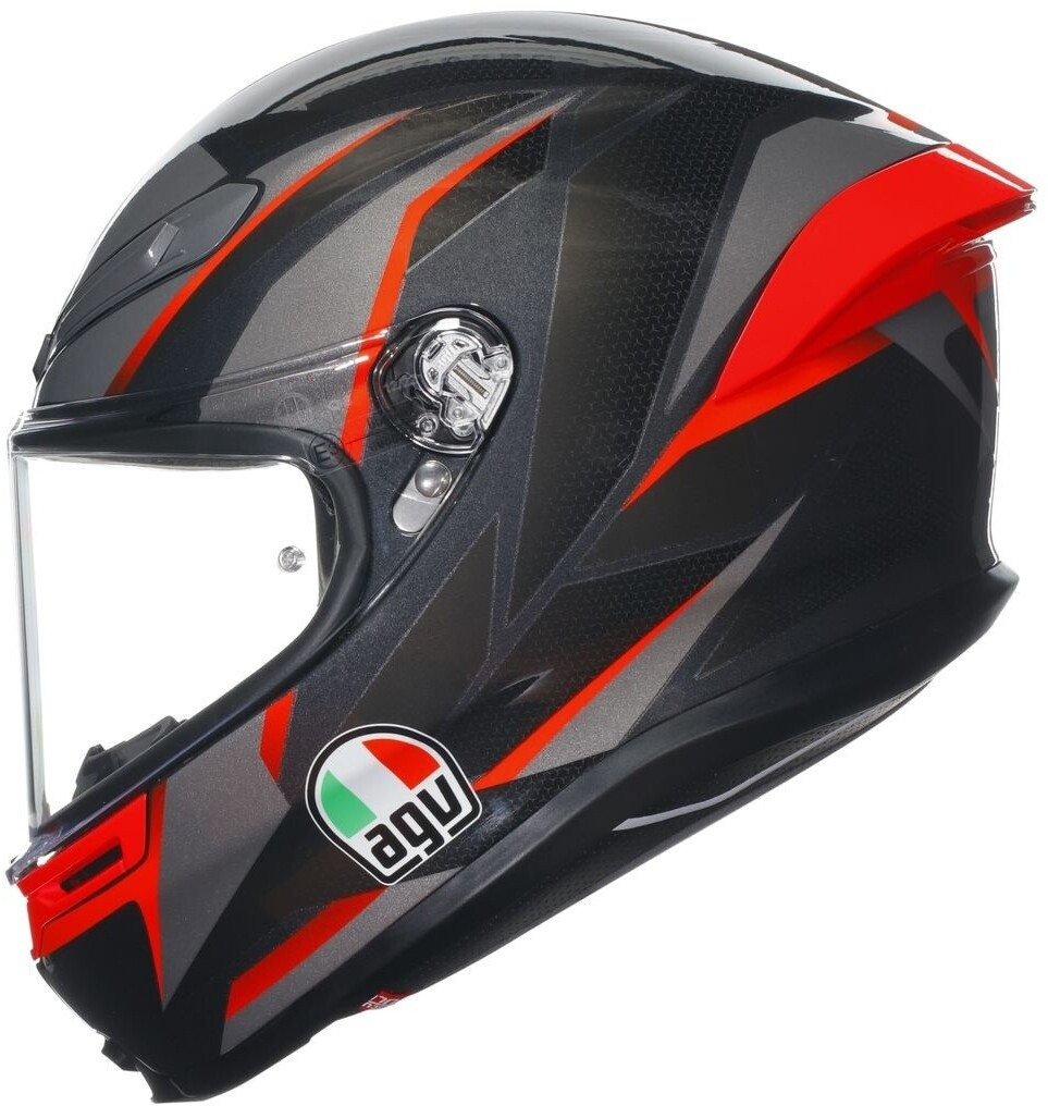 AGV K6 S Mplk Slashcut gris/noir/rouge