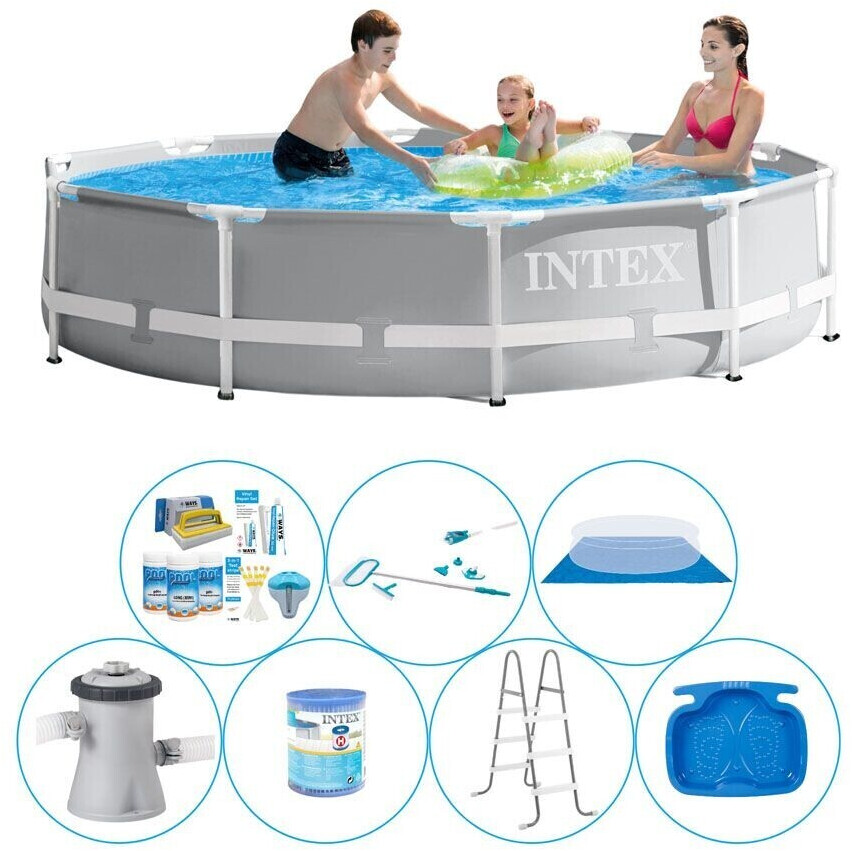 Intex Intex Prism Frame 400 x 200 x 100 cm tapis de sol, échelle, tapis de sol, skimmer, bâche à bulles, skimmer, bâche de protection, liner, bâche de protection (52261055)