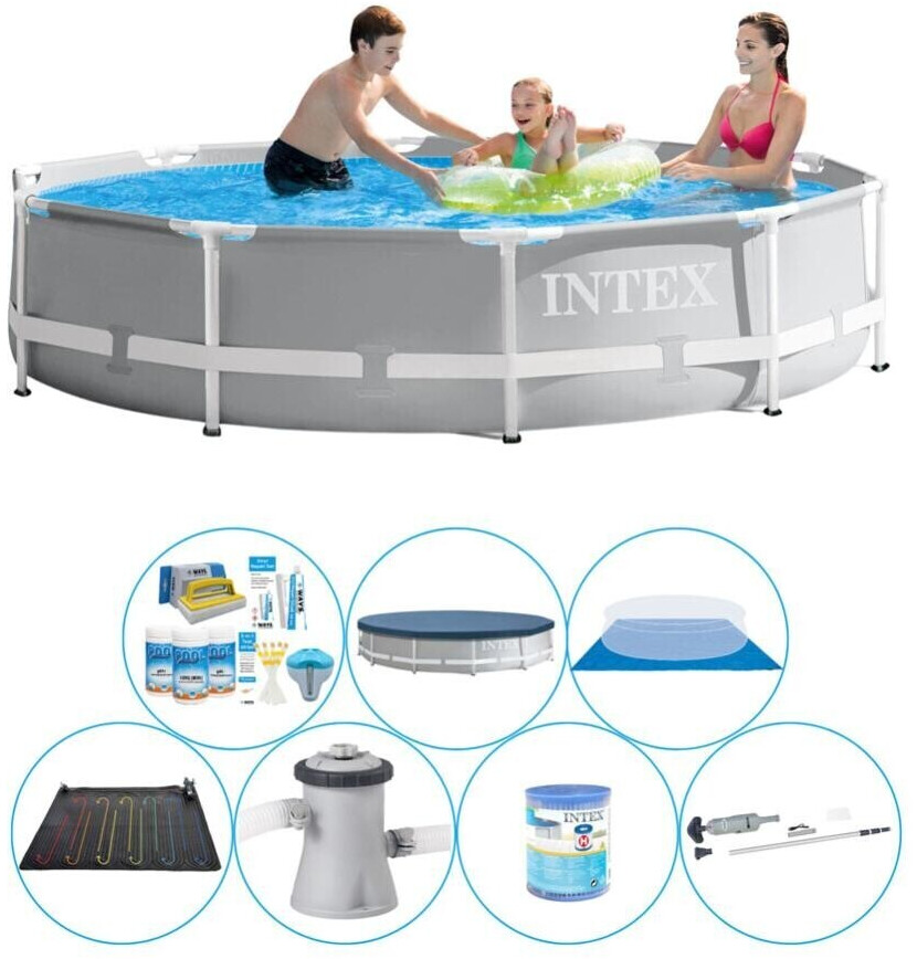 Intex Pools Intex Prism Frame 488 x 244 x 107 cm tapis de sol, échelle, tapis de sol, skimmer, bâche à bulles, skimmer, bâche de protection, liner, bâche de protection (51883708)