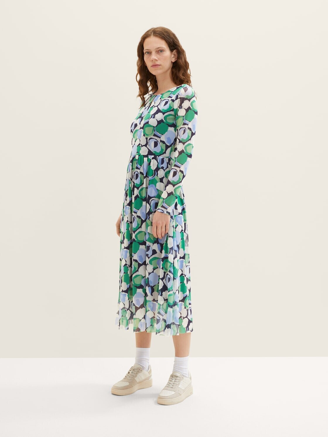 Tom Tailor design Kleid 48,55 Preisvergleich flower | ab € green Gemustertes bei (1035233)