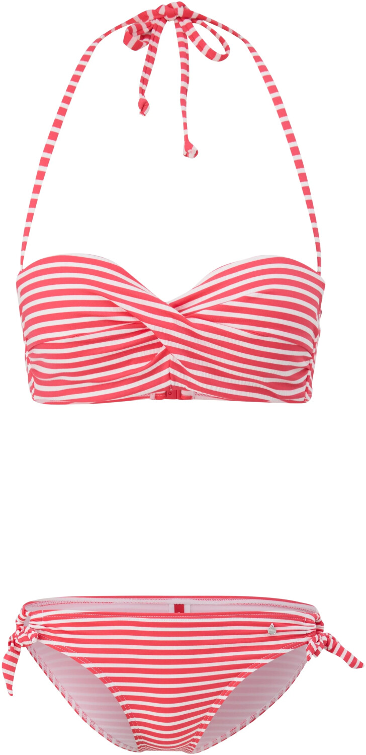 S.Oliver Bikini-Set mit Streifen (532.899.258.72216.3116) rot/weiß
