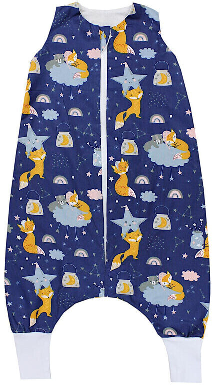 TupTam Baby summer sleeping bag with feet foxes clouds/dark blue