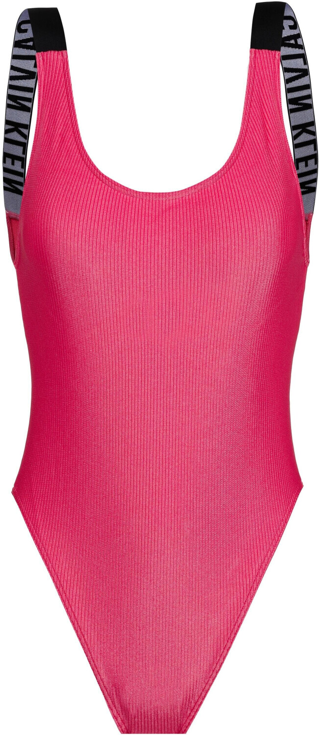 Calvin Klein Intense Power RIB-S Swimsuit pink flash (KW0KW01996-XI1)