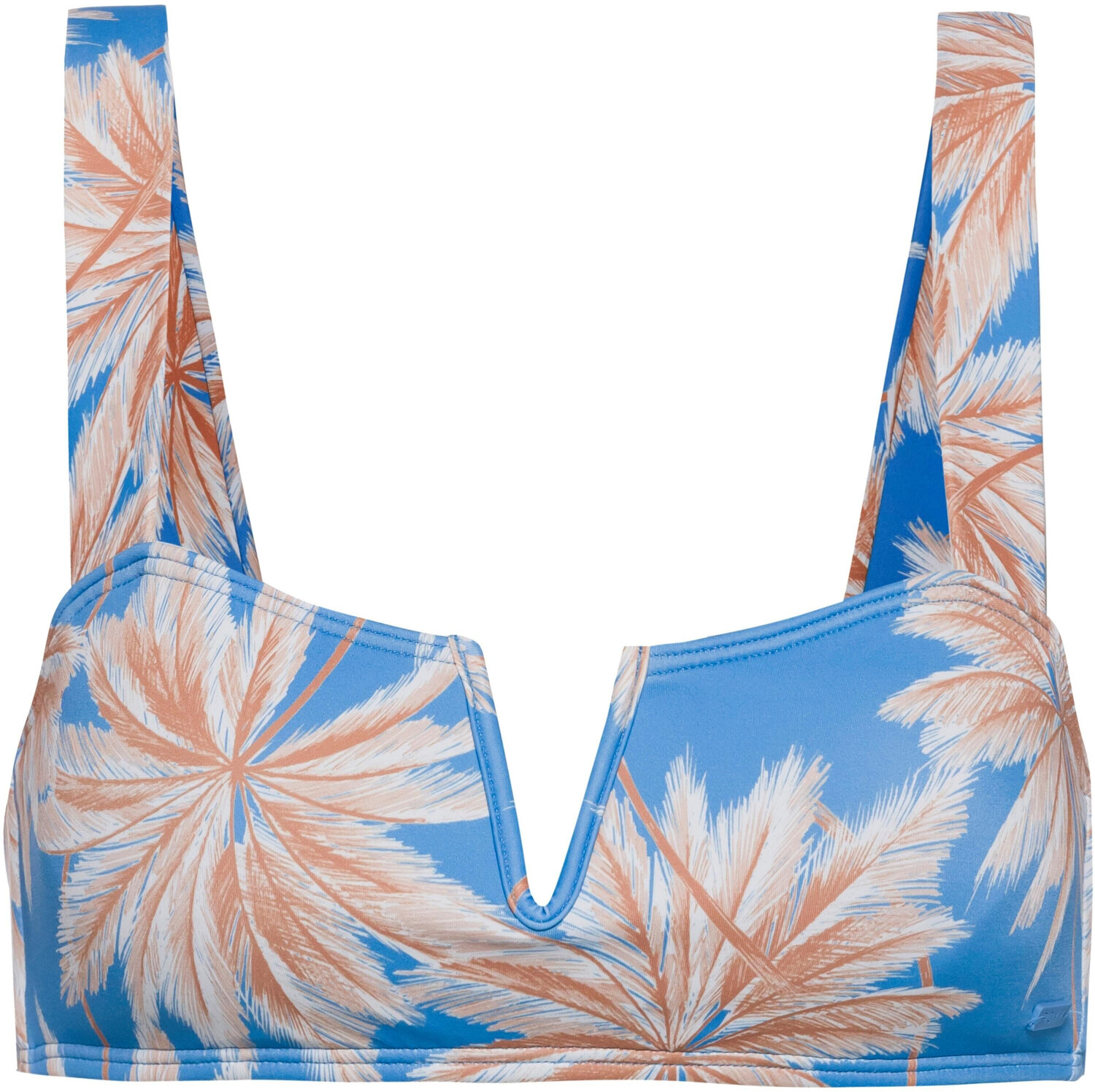 Roxy Love the Coco Bikini Top azure blue palm island (ERJX304736-BJT6)