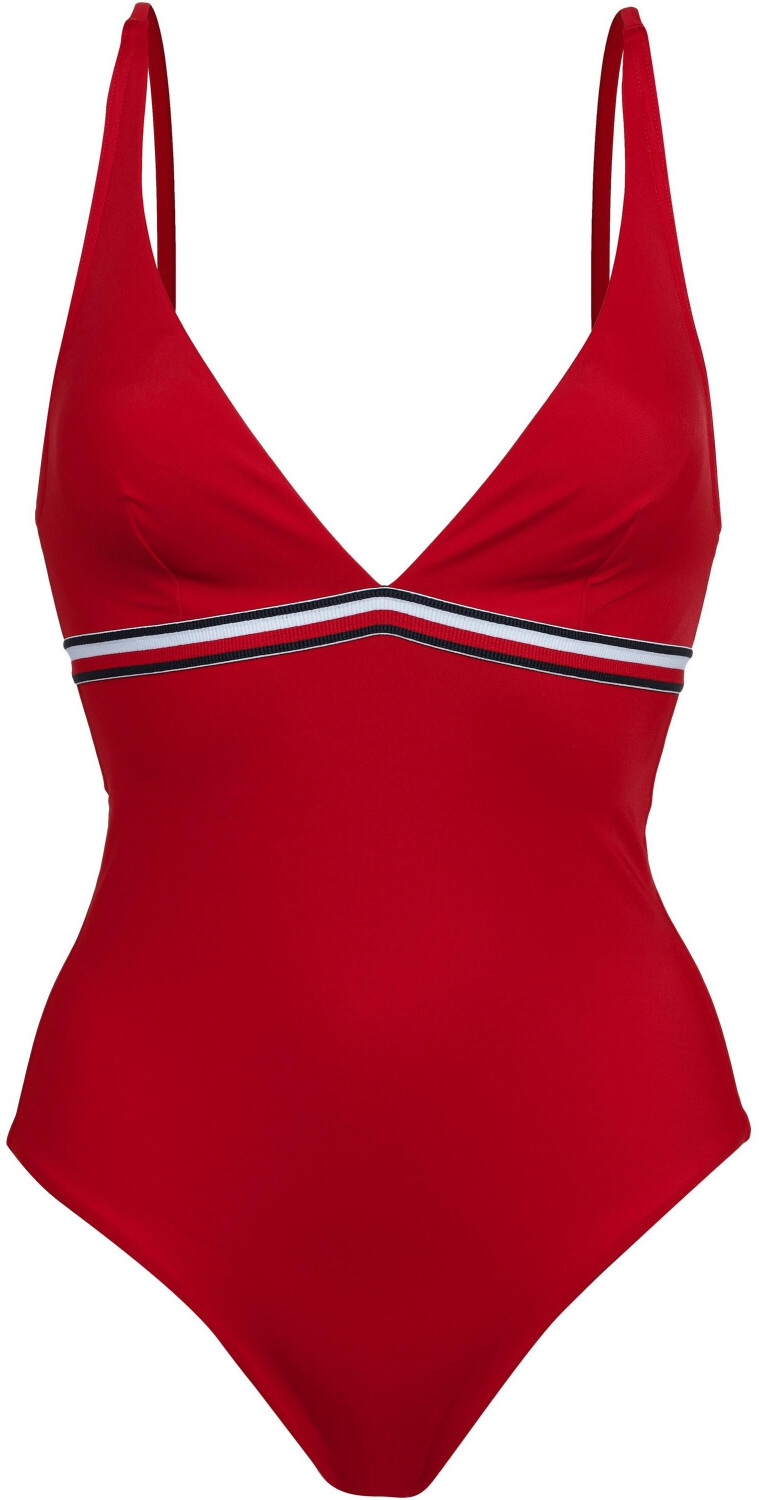 Tommy Hilfiger PLUNGE ONE PIECE (EXT SIZES) Swimsuit primary red (UW0UW04598-XLG)