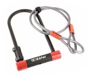 Zéfal U-lock With Padlock Cable 13 Cm Orange black 10 x 120 mm