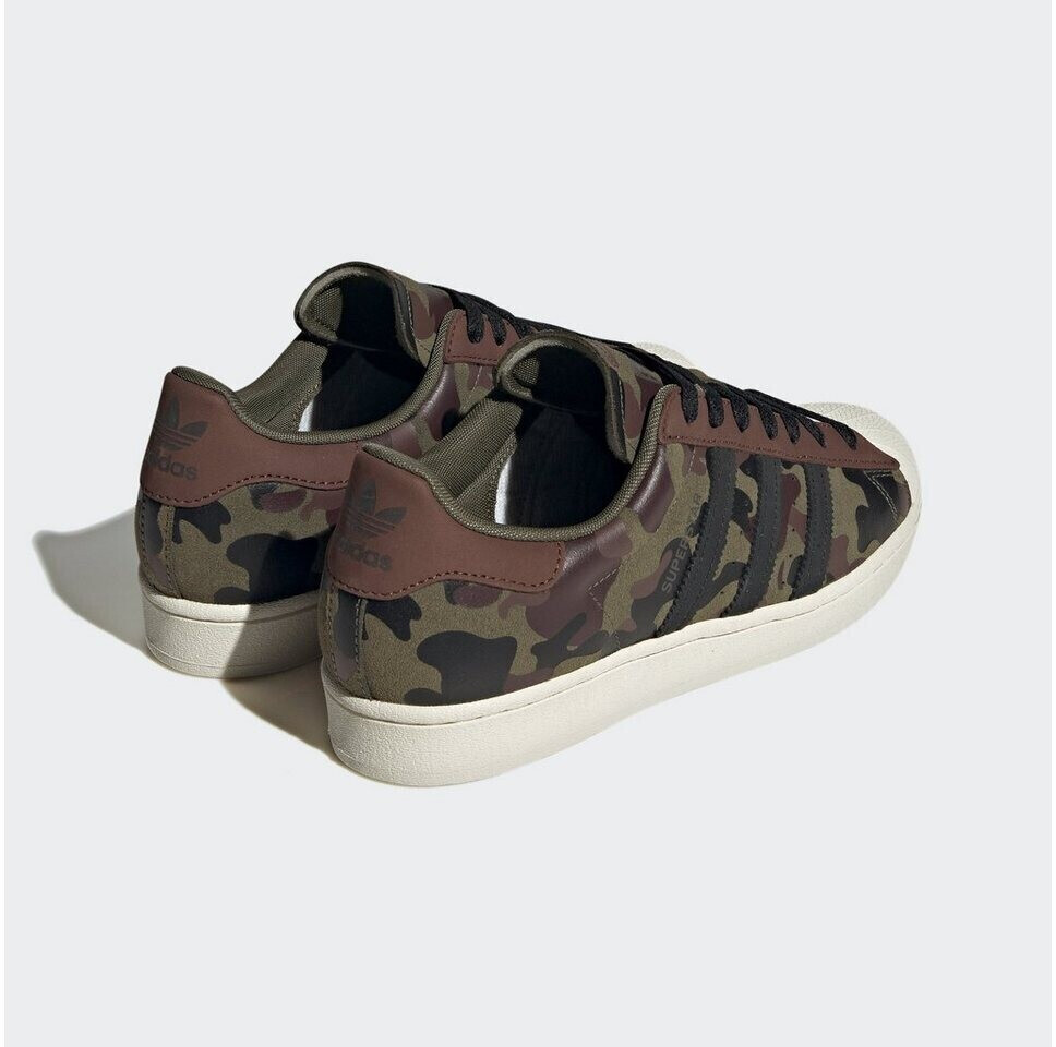 Adidas superstar clearance khaki weiß