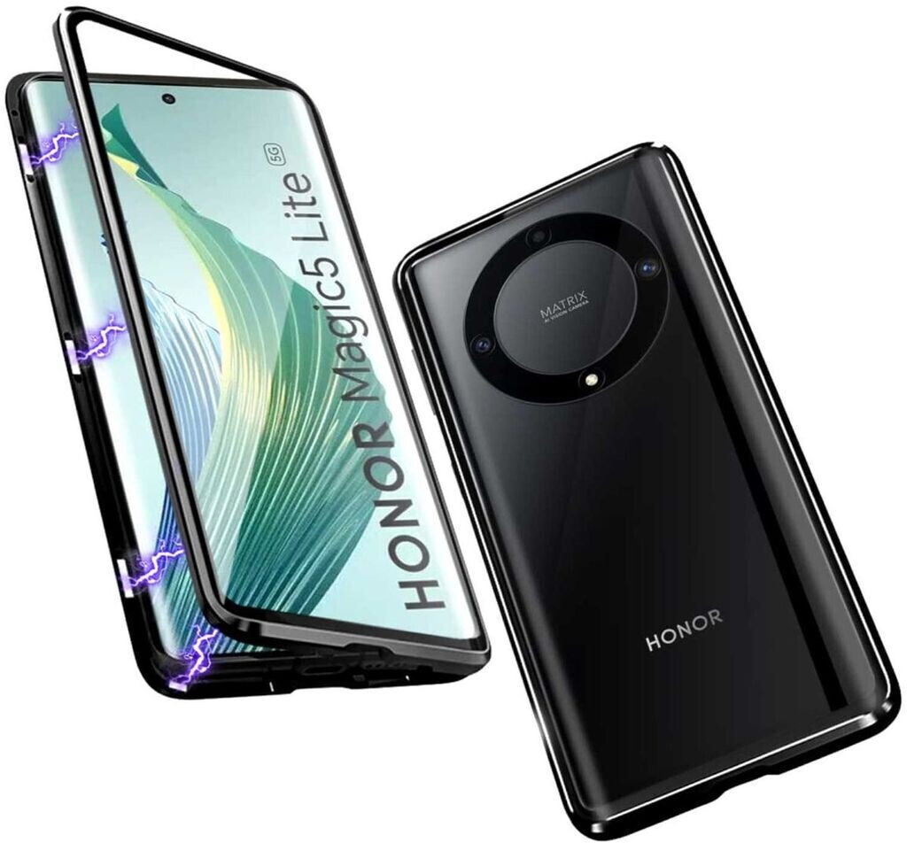 Wigento Handyhülle Für Samsung Galaxy S24 Ultra 360 Grad Magnet Glas Bumper  Handy Hülle